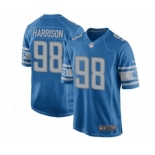 Men's Nike Detroit Lions #98 Damon Harrison Game Blue Team Color NFL Jersey