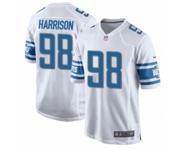 Men's Nike Detroit Lions #98 Damon Harrison Game White NFL Jersey