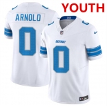 Youth Detroit Lions #0 Terrion Arnold White 2024 Draft F.U.S.E. Vapor Untouchable Limited Football Stitched Jersey