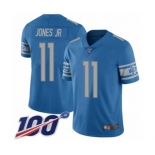 Youth Detroit Lions #11 Marvin Jones Jr Blue Team Color Vapor Untouchable Limited Player 100th Season Football Jersey