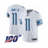 Youth Detroit Lions #11 Marvin Jones Jr White Vapor Untouchable Limited Player 100th Season Football Jersey