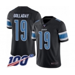 Youth Detroit Lions #19 Kenny Golladay Limited Black Rush Vapor Untouchable 100th Season Football Jersey