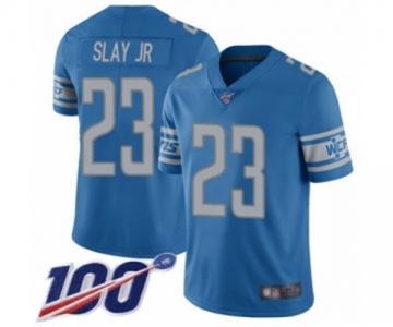 Youth Detroit Lions #23 Darius Slay Blue Team Color Vapor Untouchable Limited Player 100th Season Football Jersey