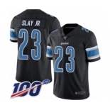 Youth Detroit Lions #23 Darius Slay Limited Black Rush Vapor Untouchable 100th Season Football Jersey