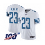 Youth Detroit Lions #23 Darius Slay White Vapor Untouchable Limited Player 100th Season Football Jersey