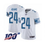 Youth Detroit Lions #24 Andrew Adams White Vapor Untouchable Limited Player 100th Season Football Jersey