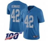 Youth Detroit Lions #42 Devon Kennard Blue Alternate Vapor Untouchable Limited Player 100th Season Football Jersey