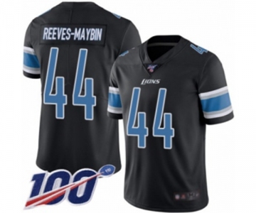 Youth Detroit Lions #44 Jalen Reeves-Maybin Limited Black Rush Vapor Untouchable 100th Season Football Jersey