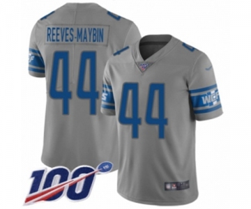 Youth Detroit Lions #44 Jalen Reeves-Maybin Limited Gray Inverted Legend 100th Season Football Jersey