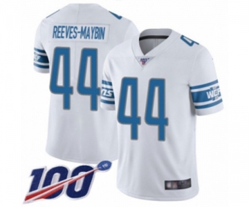 Youth Detroit Lions #44 Jalen Reeves-Maybin White Vapor Untouchable Limited Player 100th Season Football Jersey