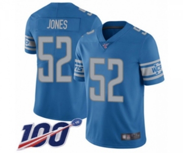 Youth Detroit Lions #52 Christian Jones Blue Team Color Vapor Untouchable Limited Player 100th Season Football Jersey