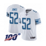 Youth Detroit Lions #52 Christian Jones White Vapor Untouchable Limited Player 100th Season Football Jersey