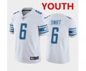 Youth Detroit Lions #6 D'Andre Swift White Vapor Untouchable Limited Stitched Jersey