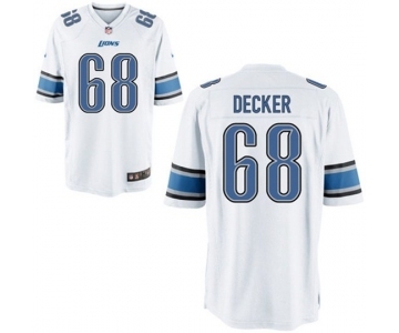 Youth Detroit Lions #68 Taylor Decker White Game Jersey