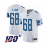 Youth Detroit Lions #68 Taylor Decker White Vapor Untouchable Limited Player 100th Season Football Jersey