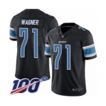 Youth Detroit Lions #71 Ricky Wagner Limited Black Rush Vapor Untouchable 100th Season Football Jersey