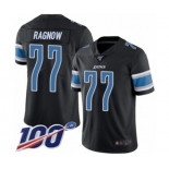 Youth Detroit Lions #77 Frank Ragnow Limited Black Rush Vapor Untouchable 100th Season Football Jersey