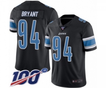 Youth Detroit Lions #94 Austin Bryant Limited Black Rush Vapor Untouchable 100th Season Football Jersey