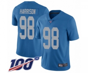 Youth Detroit Lions #98 Damon Harrison Blue Alternate Vapor Untouchable Limited Player 100th Season Football Jersey