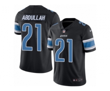 Youth Nike Detroit Lions #21 Ameer Abdullah Limited Black Rush NFL Jersey