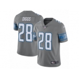 Youth Nike Detroit Lions #28 Quandre Diggs Limited Steel Rush NFL Jersey