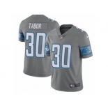 Youth Nike Detroit Lions #30 Teez Tabor Limited Steel Rush NFL Jersey