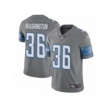 Youth Nike Detroit Lions #36 Dwayne Washington Limited Steel Rush Vapor Untouchable NFL Jersey