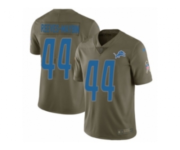 Youth Nike Detroit Lions #44 Jalen Reeves-Maybin Limited Olive 2017 Salute to Service NFL Jersey