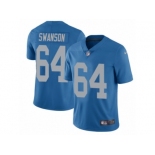 Youth Nike Detroit Lions #64 Travis Swanson Vapor Untouchable Limited Blue Alternate NFL Jersey