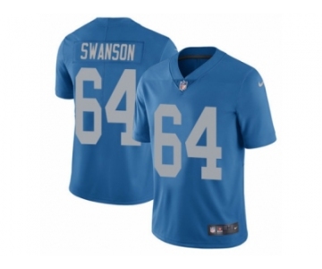 Youth Nike Detroit Lions #64 Travis Swanson Vapor Untouchable Limited Blue Alternate NFL Jersey