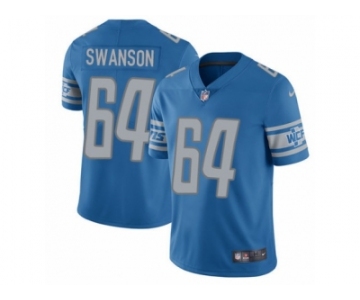 Youth Nike Detroit Lions #64 Travis Swanson Vapor Untouchable Limited Light Blue Team Color NFL Jersey