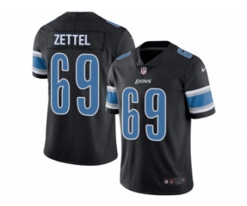 Youth Nike Detroit Lions #69 Anthony Zettel Limited Black Rush Vapor Untouchable NFL Jersey