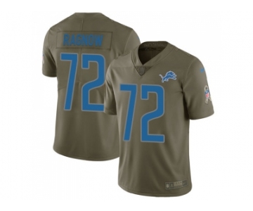 Youth Nike Detroit Lions #72 Frank Ragnow 2017 Salute to Service Olive Limited NFL