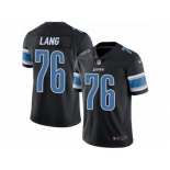 Youth Nike Detroit Lions #76 T.J. Lang Limited Black Rush NFL Jersey