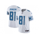 Youth Nike Detroit Lions #81 Calvin Johnson White Stitched NFL Limited Jersey