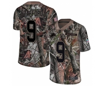 Youth Nike Detroit Lions #9 Matthew Stafford Limited Camo Rush Realtree NFL Jersey