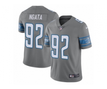 Youth Nike Detroit Lions #92 Haloti Ngata Limited Steel Rush NFL Jersey