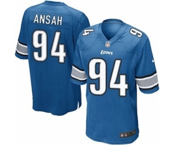 Youth Nike Detroit Lions #94 Ziggy Ansah Game Light Blue Team Color NFL Jersey