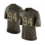 Youth Nike Detroit Lions #94 Ziggy Ansah Limited Green Salute to Service NFL Jersey