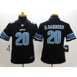 nike youth nfl jersey detroit lions #20 b.sanders black[nike]