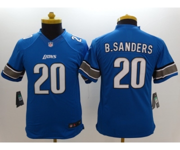 nike youth nfl jersey detroit lions #20 b.sanders blue[nike]