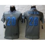 nike youth nfl jersey detroit lions #20 b.sanders grey[nike vapor]