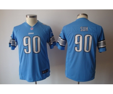 nike youth nfl jersey detroit lions #90 ndamukong suh blue[nike]