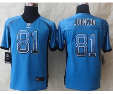 nike youth nfl jerseys detroit lions #81 calvin johnson blue[Elite drift fashion]