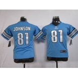 nike youth nfl jerseys detroit lions #81 calvin johnson blue[nike]