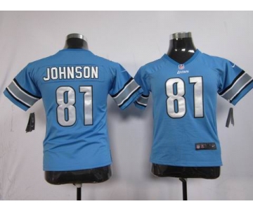 nike youth nfl jerseys detroit lions #81 calvin johnson blue[nike]