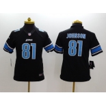 nike youth nfl jerseys detroit lions #81 johnson black[nike limited]