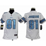 nike youth nfl jerseys detroit lions #81 johnson white[nike]