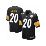 Men Nike Pittsburgh Steelers #20 Robert Golden Game Black Team Color NFL Jersey