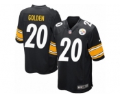 Men Nike Pittsburgh Steelers #20 Robert Golden Game Black Team Color NFL Jersey